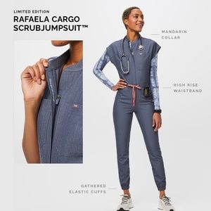 FIGS Heather Denim Jumpsuit